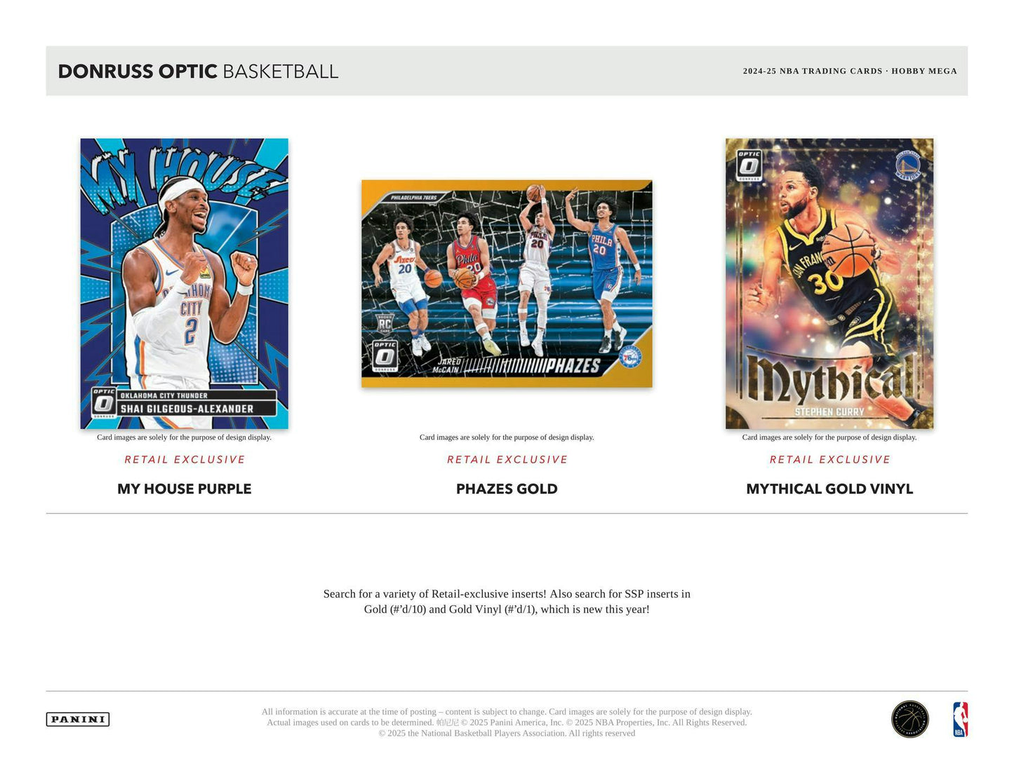 2024 - 25 Panini Donruss Optic Basketball Hobby Mega Box 746134180248 at King Card Canada