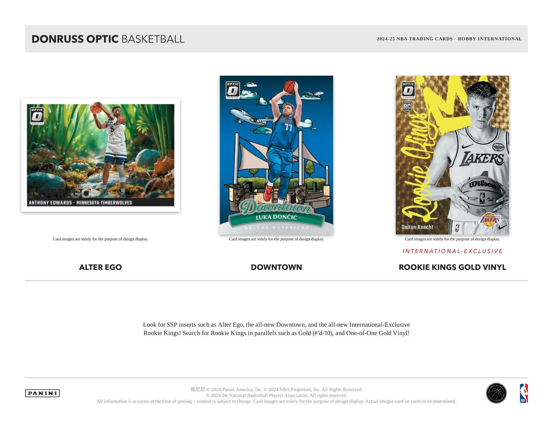 2024 - 25 Panini Donruss Optic Basketball International Hobby Box 746134179914 at King Card Canada