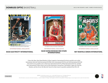 2024 - 25 Panini Donruss Optic Basketball International Hobby Box 746134179914 at King Card Canada
