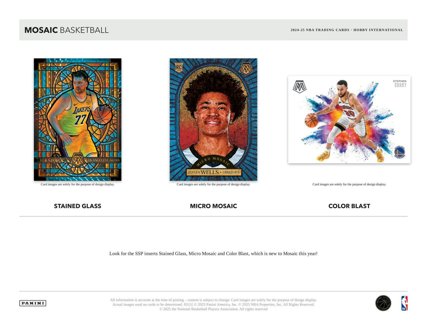 2024 - 25 Panini Mosaic Basketball International Hobby Box 746134180279 at King Card Canada