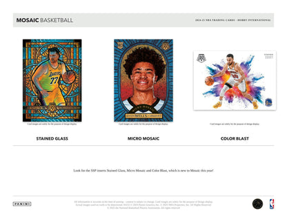 2024 - 25 Panini Mosaic Basketball International Hobby Box 746134180279 at King Card Canada