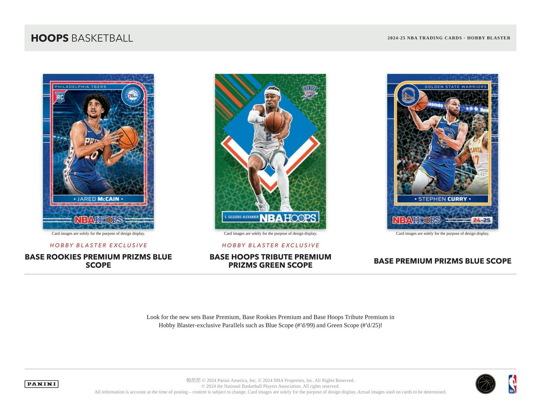 2024 - 25 Panini NBA Hoops Basketball Hobby Blaster Box 746134174704 at King Card Canada