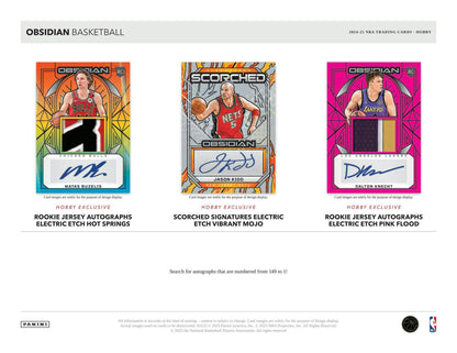 2024 - 25 Panini Obsidian Basketball Hobby Box 746134179389 at King Card Canada