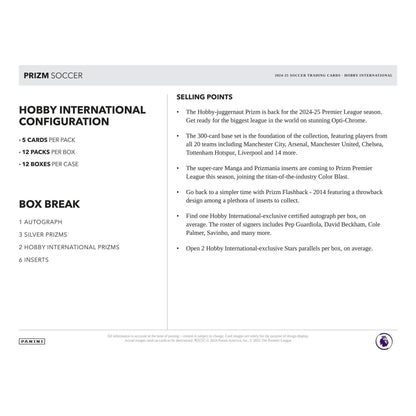 2024 - 25 Panini Prizm EPL English Premier League Soccer International Hobby Box 746134163319 at King Card Canada