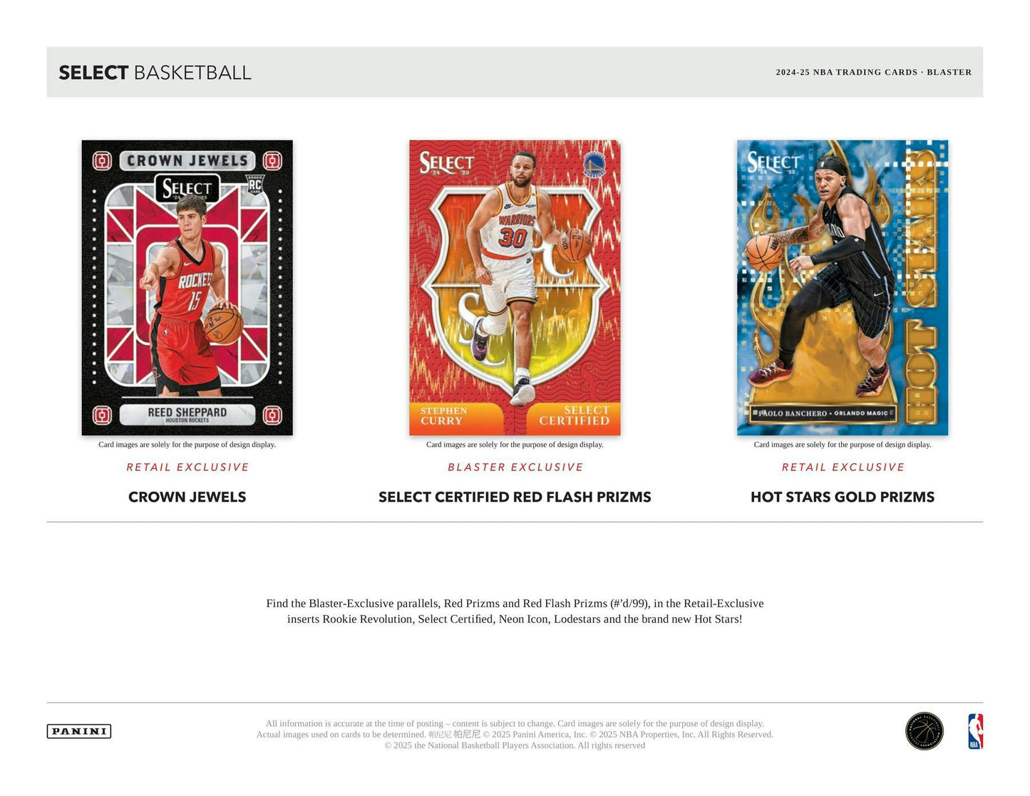 2024 - 25 Panini Select Basketball Blaster Box 746134180637 at King Card Canada