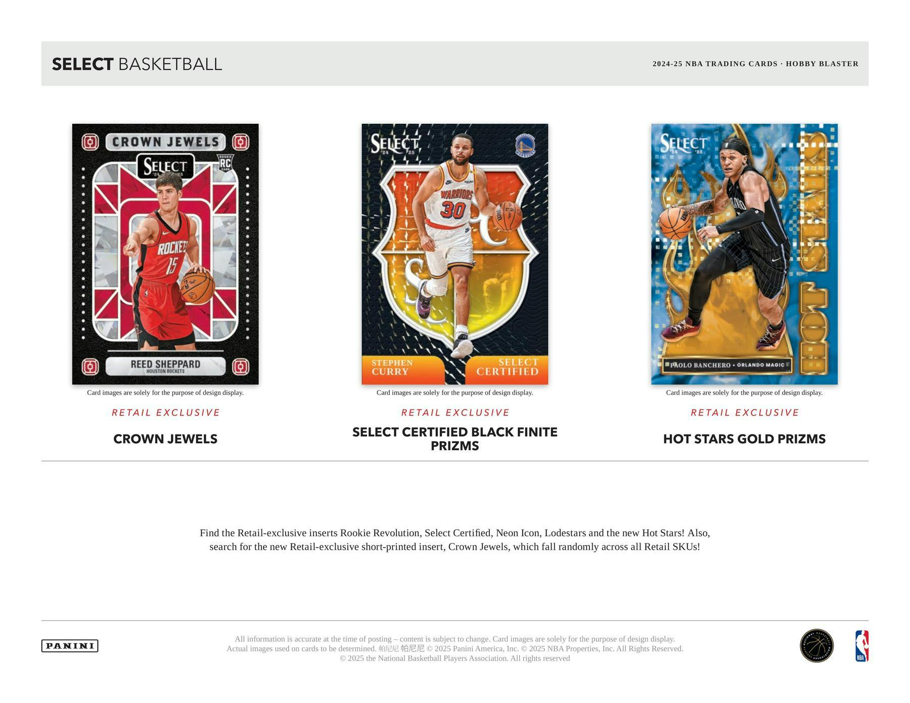 2024 - 25 Panini Select Basketball Hobby Blaster Box 746134180781 at King Card Canada