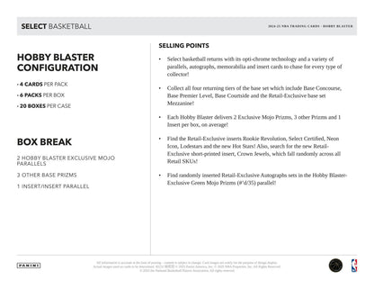 2024 - 25 Panini Select Basketball Hobby Blaster Box 746134180781 at King Card Canada