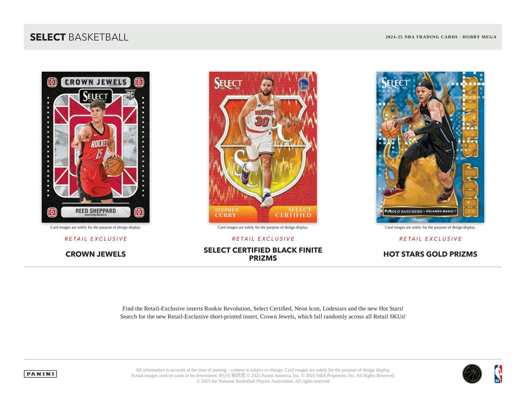 2024 - 25 Panini Select Basketball Hobby Mega Box 746134180811 at King Card Canada