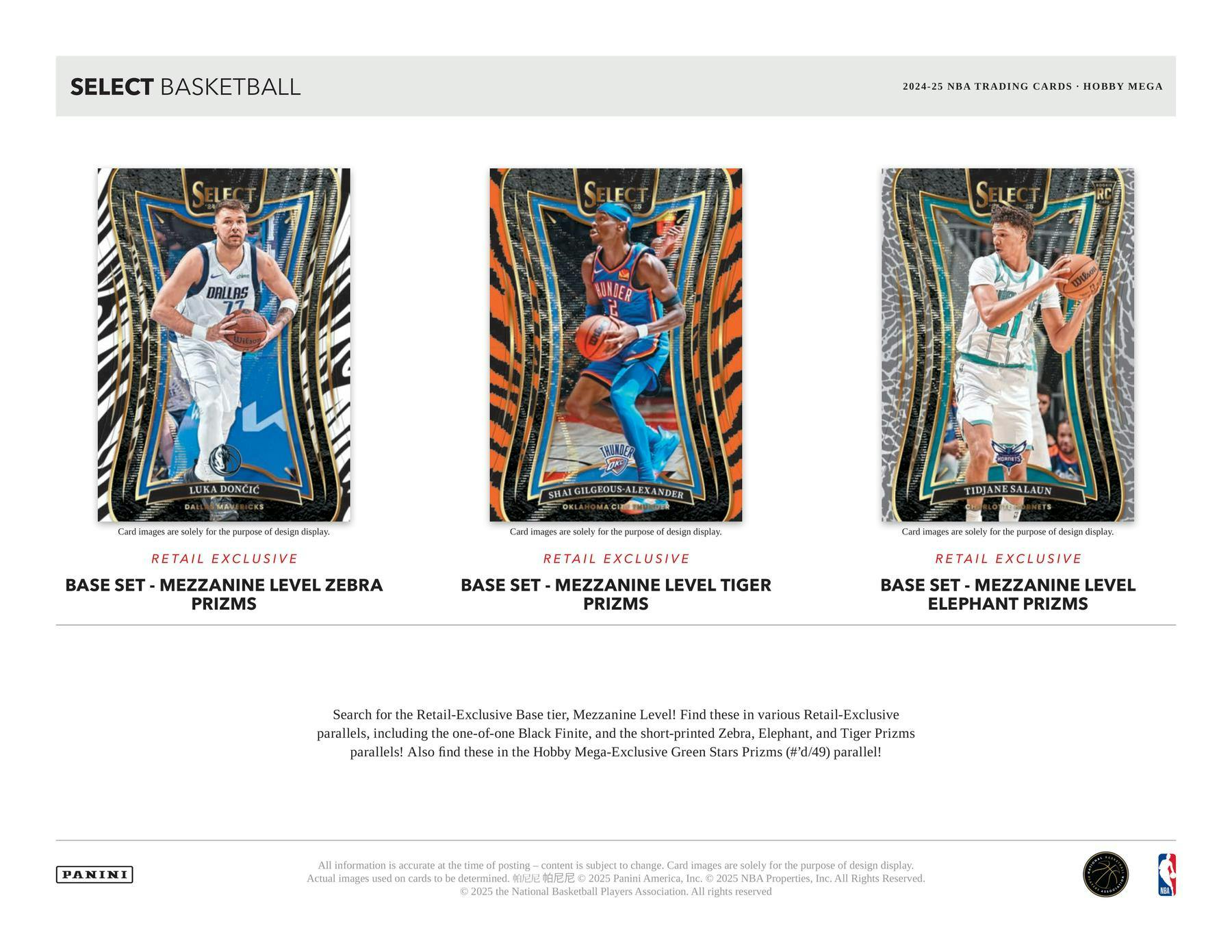 2024 - 25 Panini Select Basketball Hobby Mega Box 746134180811 at King Card Canada