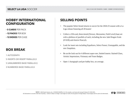 2024 - 25 Panini Select La Liga Soccer International Hobby Box 746134177309 at King Card Canada