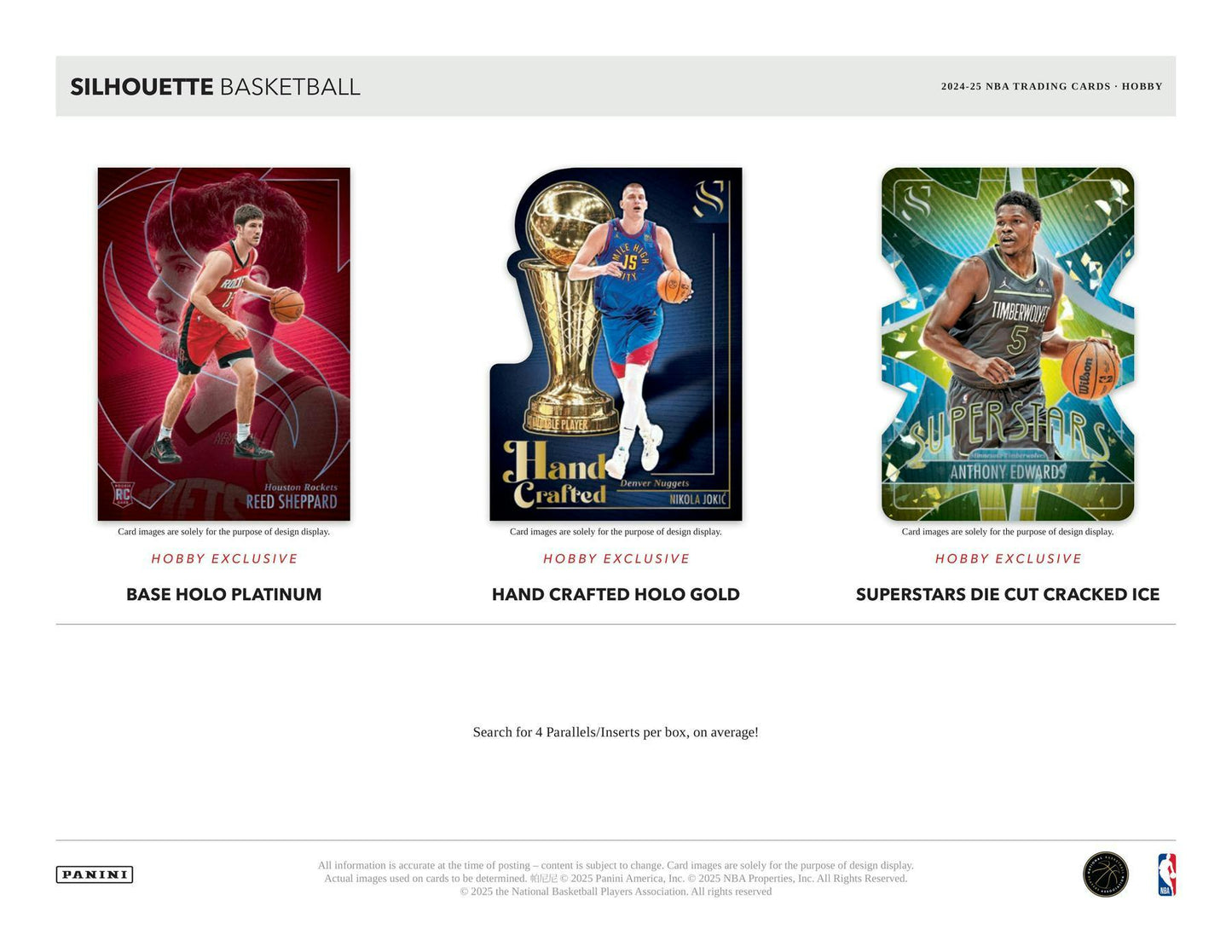 2024 - 25 Panini Silhouette Basketball Hobby Box 746134179358 at King Card Canada