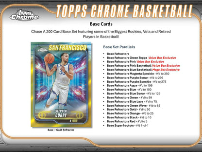 2024 - 25 Topps Chrome Basketball Mega Box 887521134601 at King Card Canada