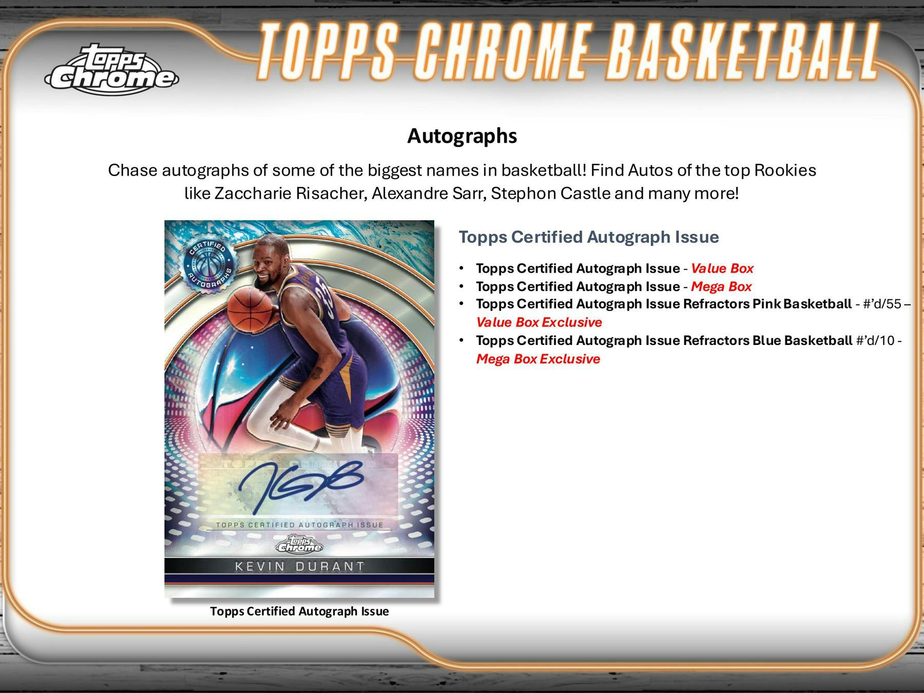 2024 - 25 Topps Chrome Basketball Mega Box 887521134601 at King Card Canada