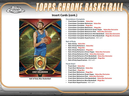 2024 - 25 Topps Chrome Basketball Mega Box 887521134601 at King Card Canada