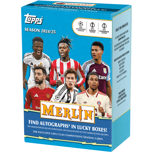 2024-25 Topps Merlin UEFA Club Competitions Soccer Blaster Value Box 887521144198 at King Card Canada