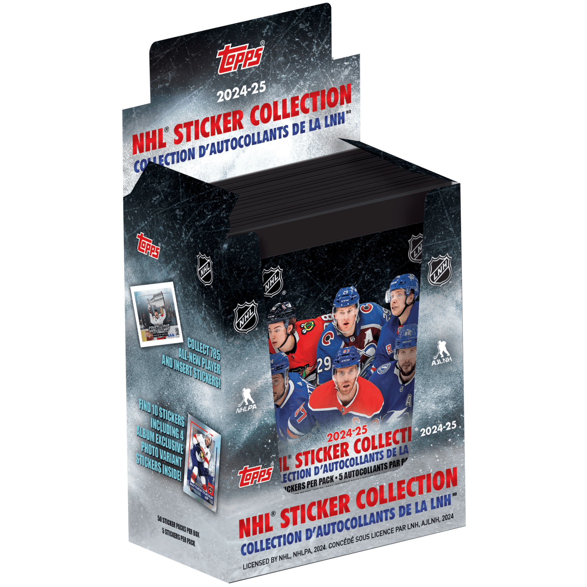 2024 - 25 Topps NHL Hockey Sticker Collection Box (50 Packs) 887521133437 at King Card Canada