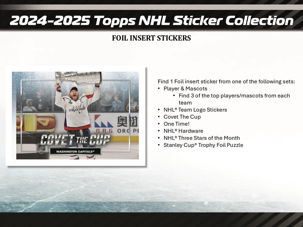 2024 - 25 Topps NHL Hockey Sticker Collection Pack 887521133420 at King Card Canada