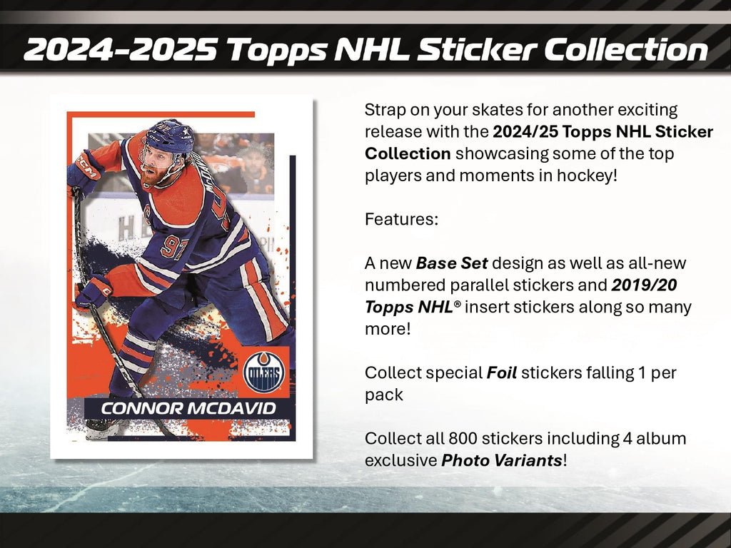 2024 - 25 Topps NHL Hockey Sticker Collection Pack 887521133420 at King Card Canada