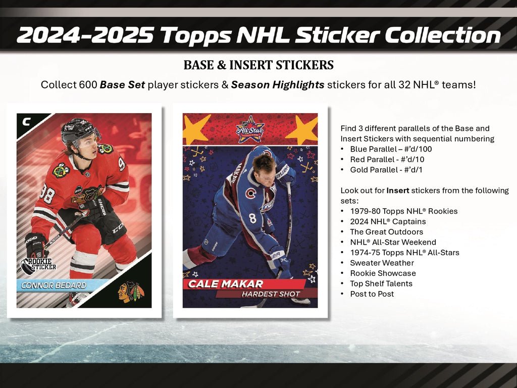 2024 - 25 Topps NHL Hockey Sticker Collection Pack 887521133420 at King Card Canada