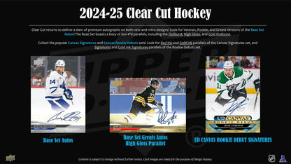 2024 - 25 Upper Deck Clear Cut Hockey Hobby Box 053334766135 at King Card Canada