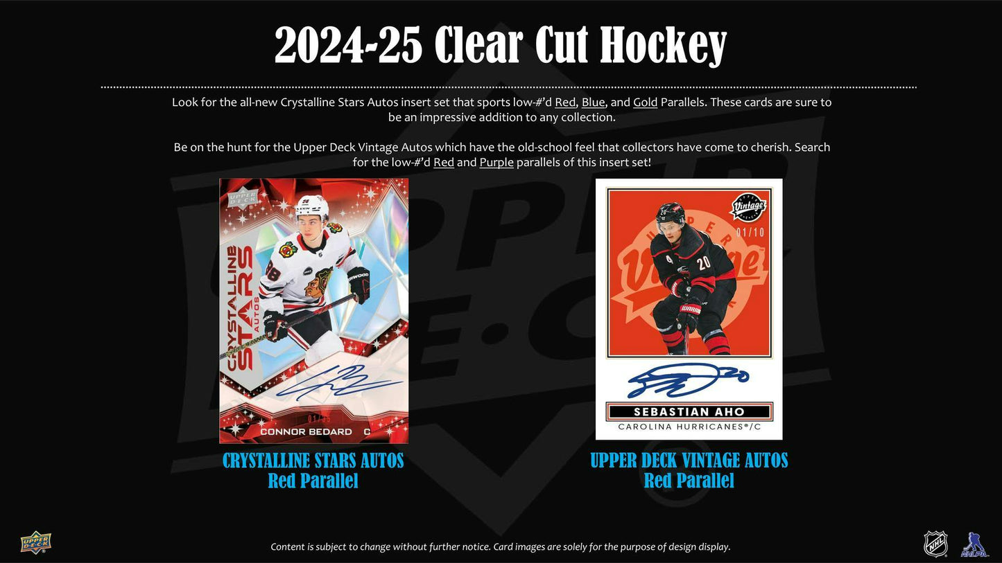 2024 - 25 Upper Deck Clear Cut Hockey Hobby Box 053334766135 at King Card Canada