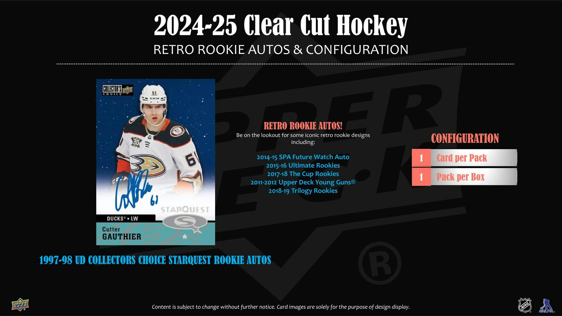 2024 - 25 Upper Deck Clear Cut Hockey Hobby Box 053334766135 at King Card Canada