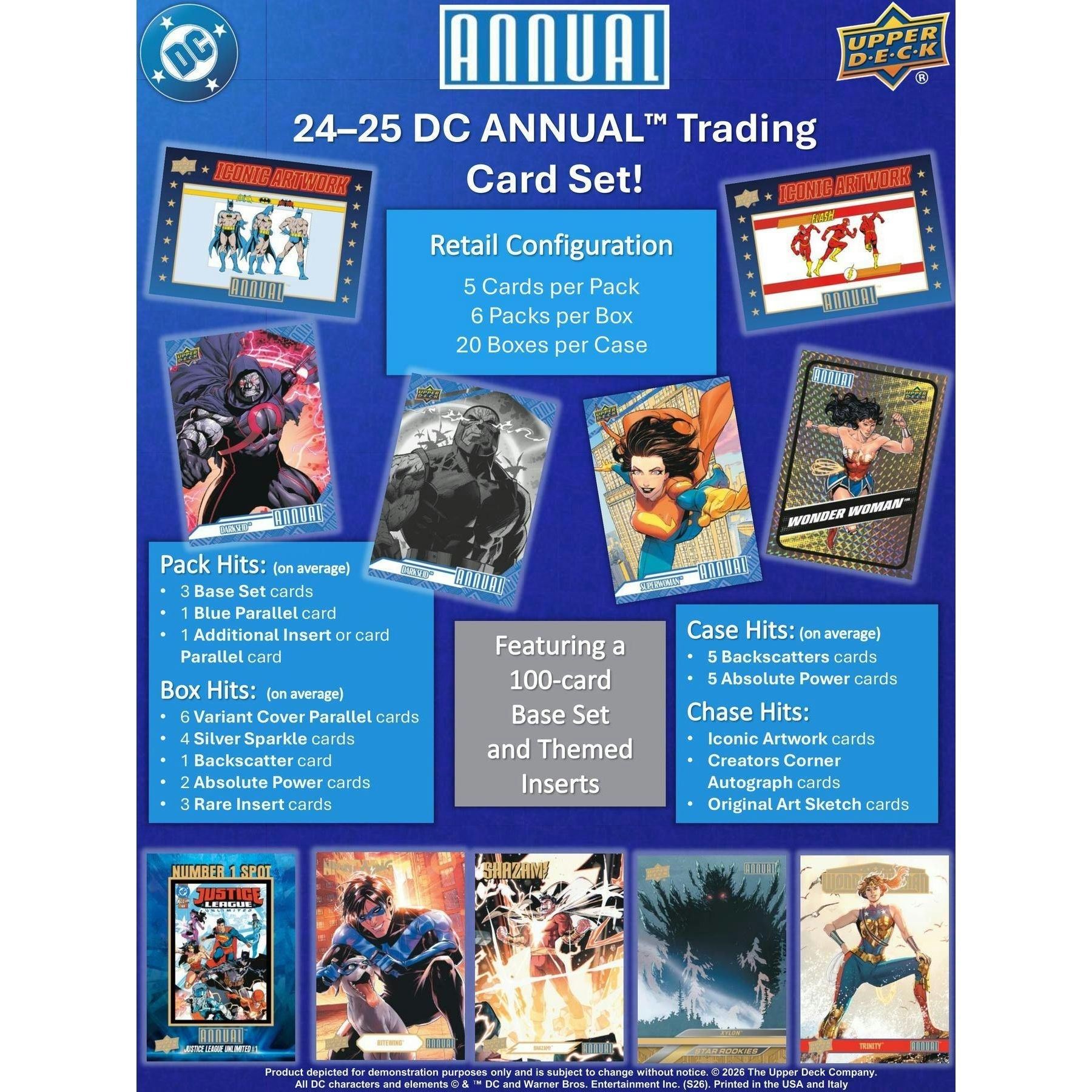 2024-25 Upper Deck DC Annual Trading Cards Blaster Box 053334838351 at King Card Canada