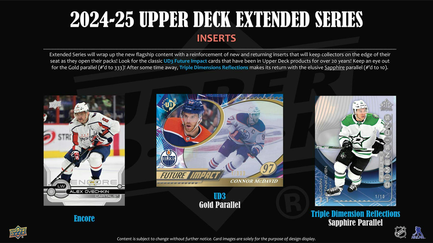 2024 - 25 Upper Deck Extended Series Hockey Hobby Box 053334328463 at King Card Canada