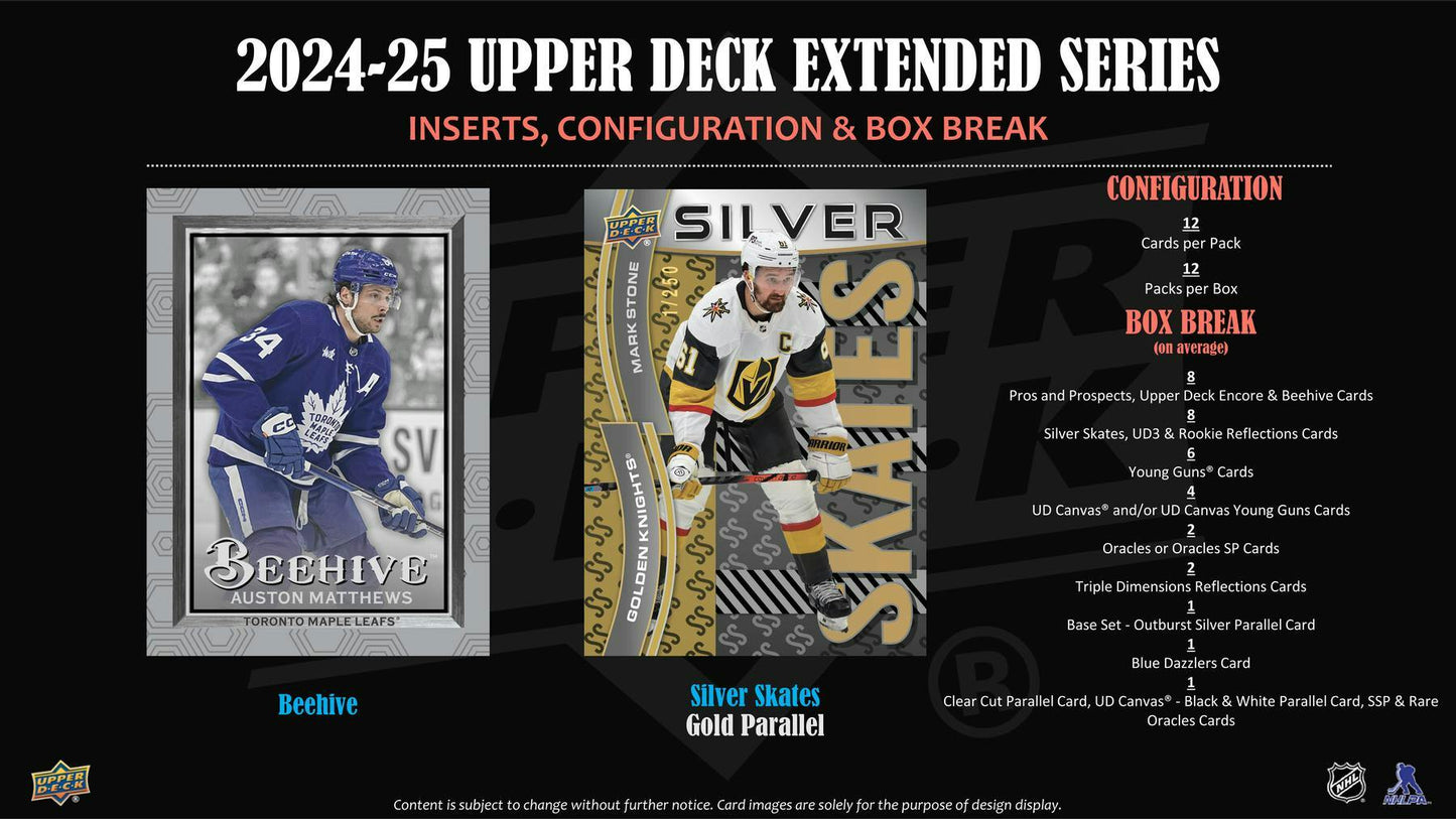 2024 - 25 Upper Deck Extended Series Hockey Hobby Box 053334328463 at King Card Canada