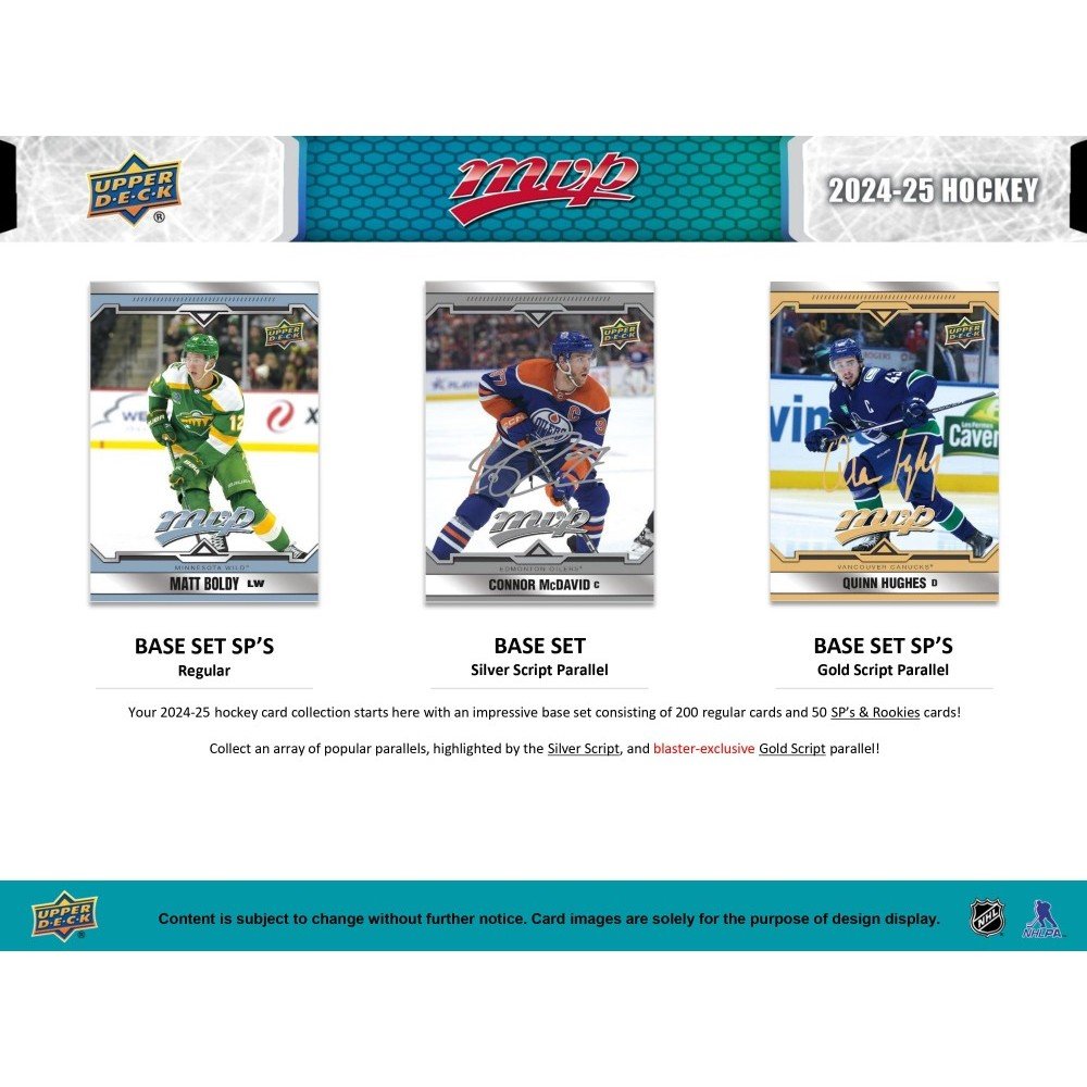 2024 - 25 Upper Deck MVP Hockey Blaster Box 053334550055 at King Card Canada