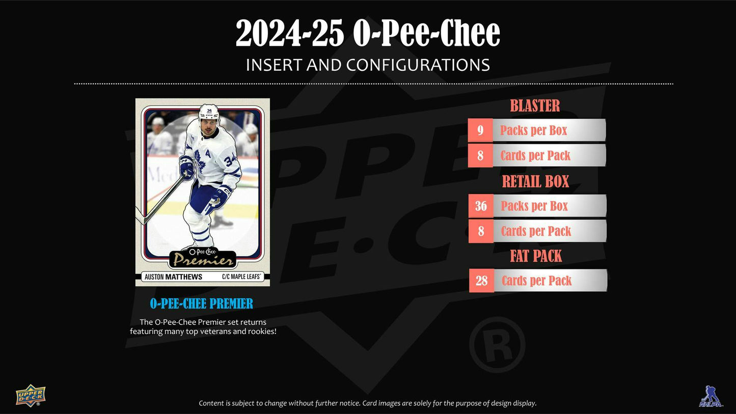 2024 - 25 Upper Deck O - Pee - Chee Hockey Blaster Box 053334707916 at King Card Canada