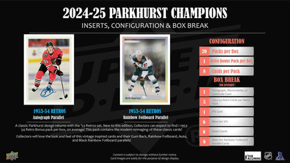 2024-25 Upper Deck Parkhurst Champions Hockey Hobby Box 053334310499 at King Card Canada