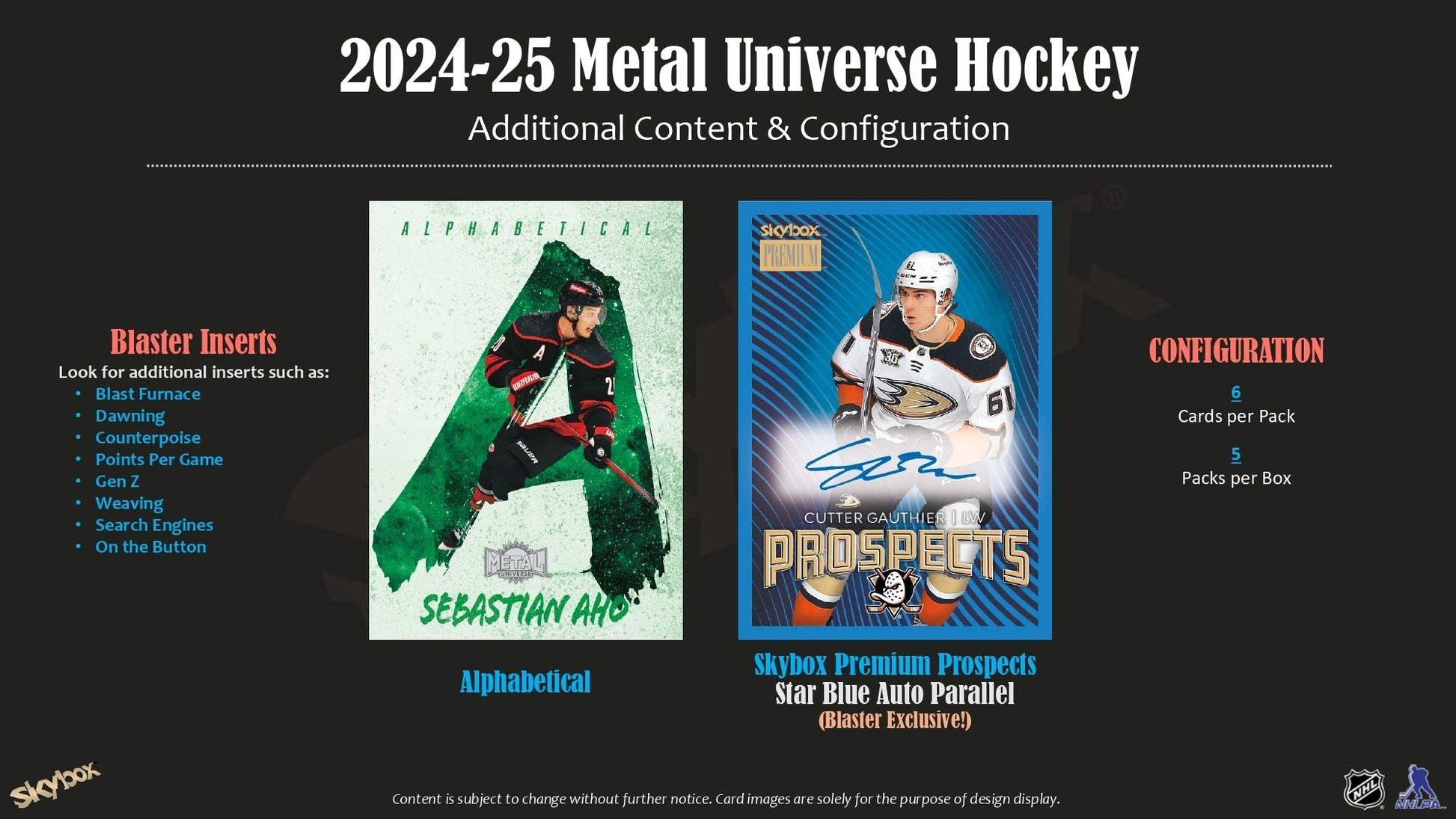 2024 - 25 Upper Deck Skybox Metal Universe Hockey Blaster Box 053334305556 at King Card Canada