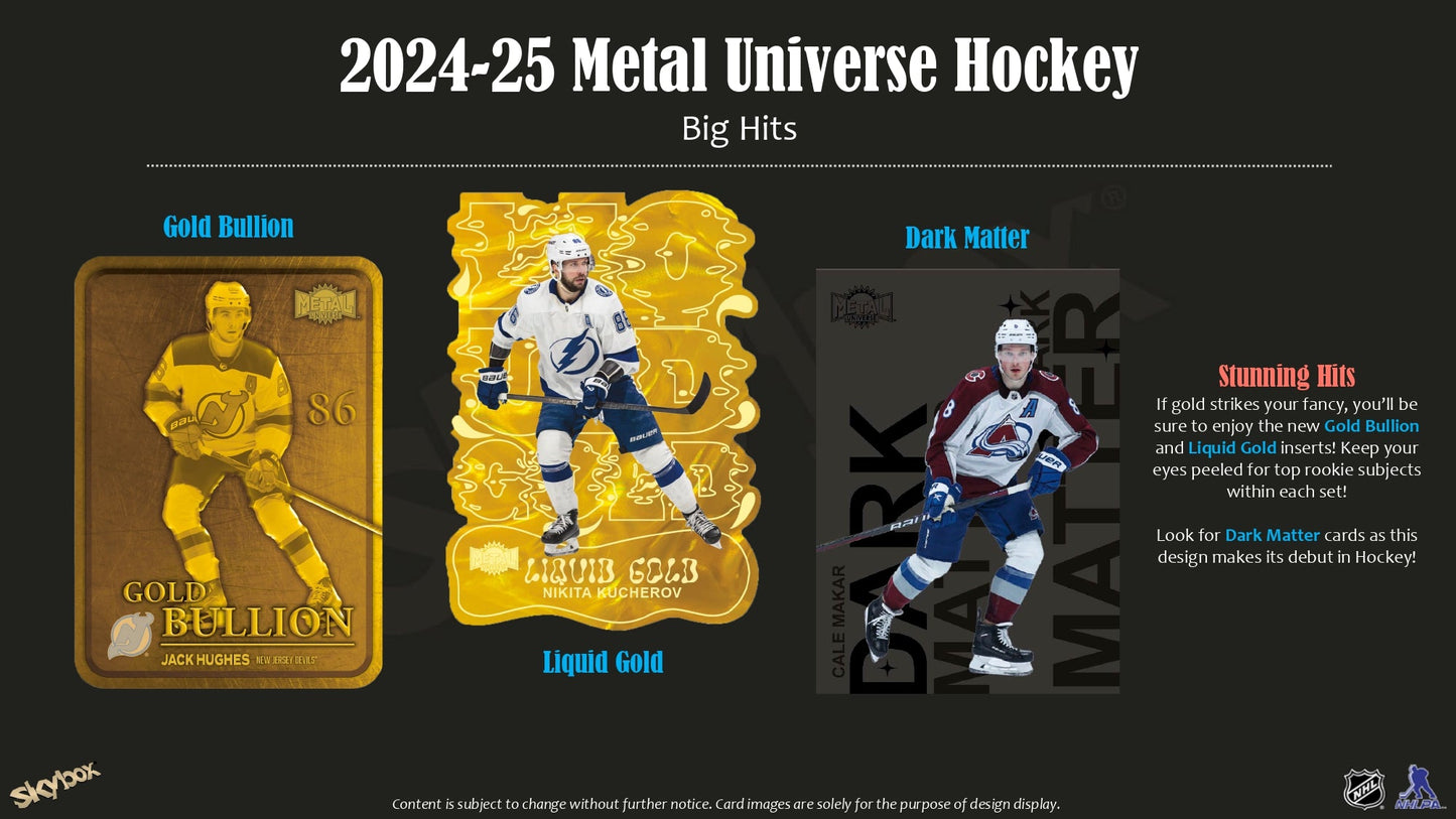 2024 - 25 Upper Deck Skybox Metal Universe Hockey Blaster Box 053334305556 at King Card Canada