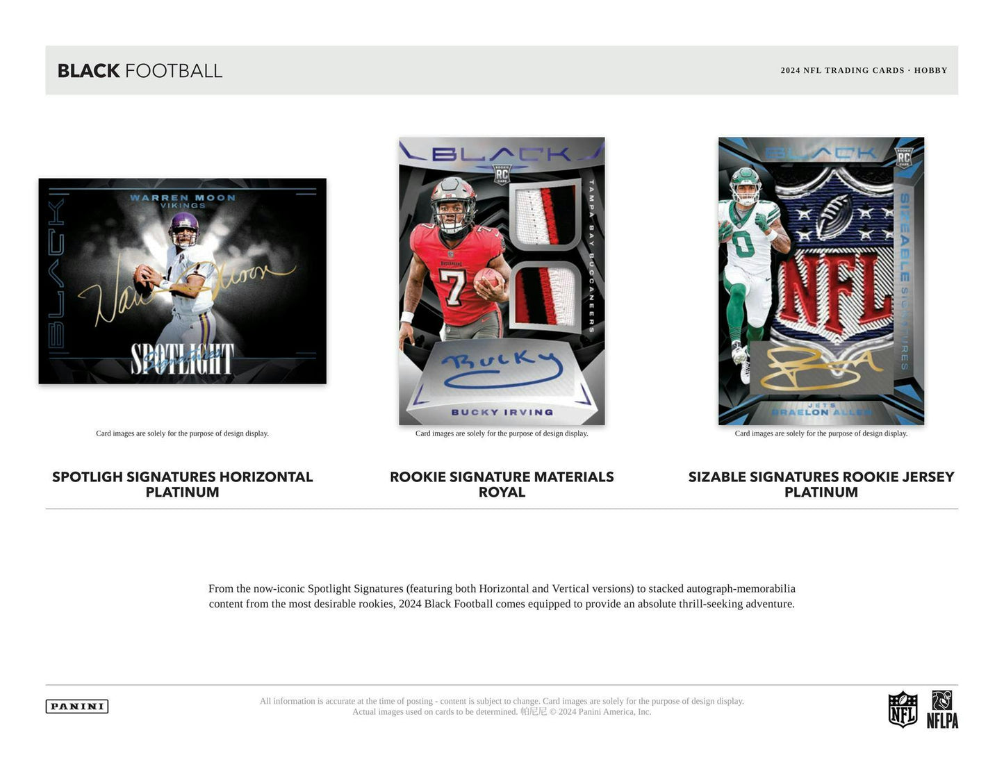 2024 Panini Black Football Hobby Box 746134168369 at King Card Canada