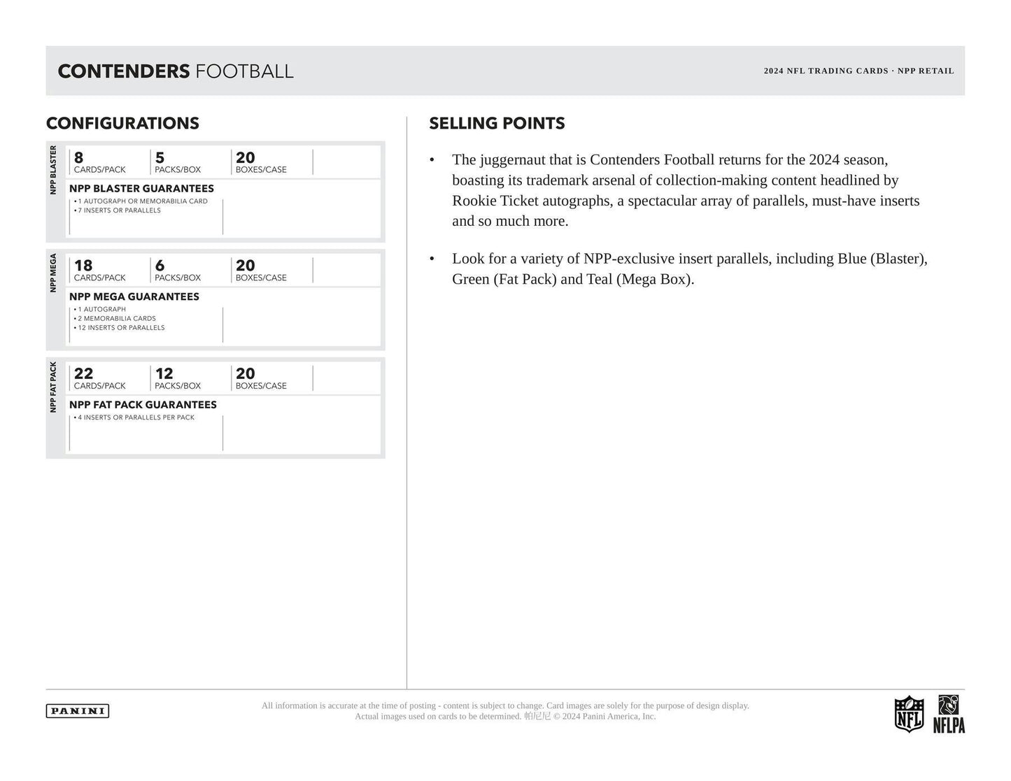 2024 Panini Contenders Football Blaster Box 746134169908 at King Card Canada