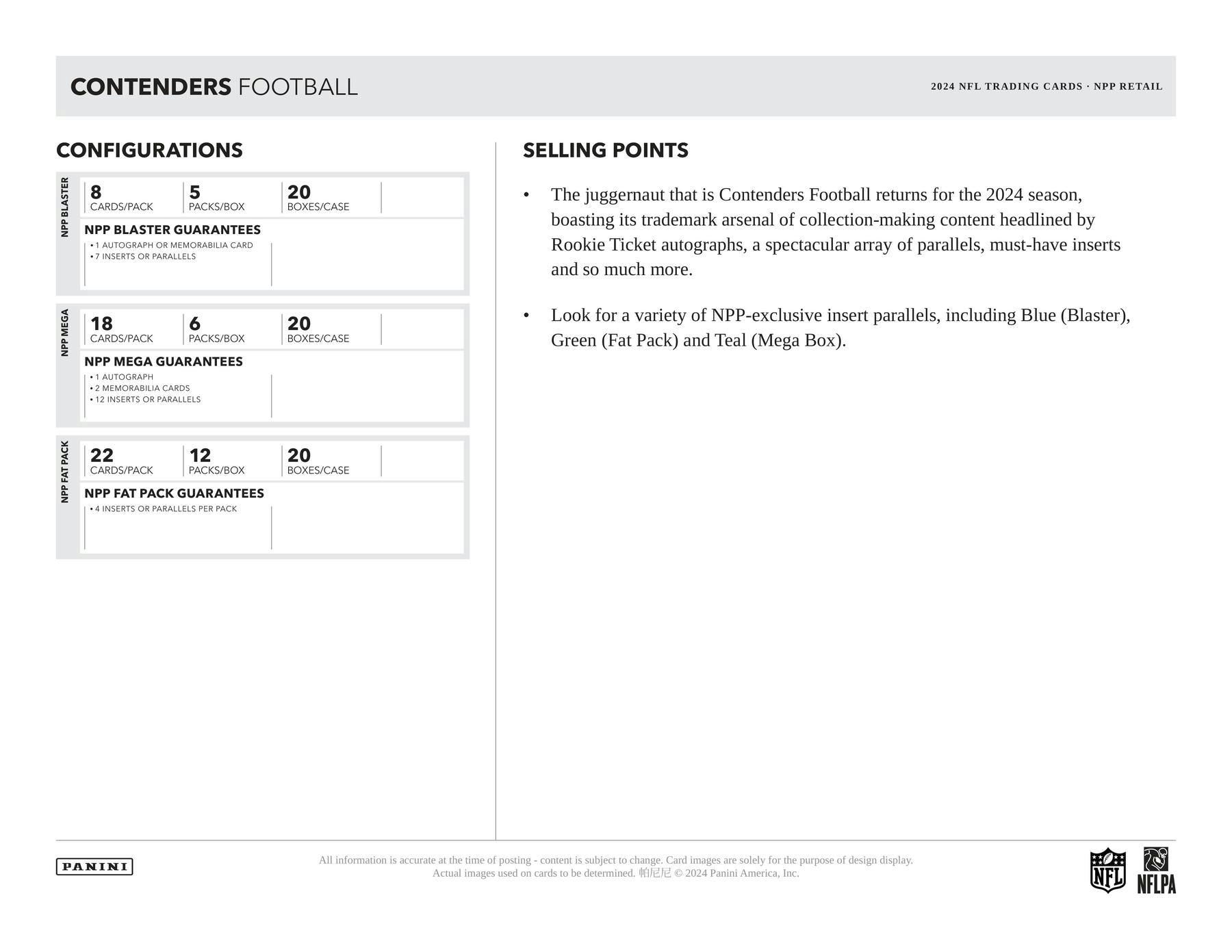2024 Panini Contenders Football Blaster Box 746134169908 at King Card Canada