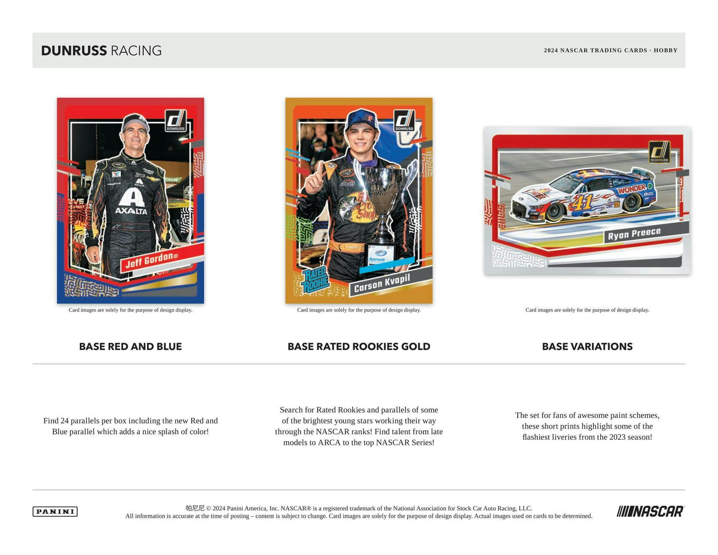 2024 Panini Donruss NASCAR Racing Hobby Box 746134164705 - King Card Canada