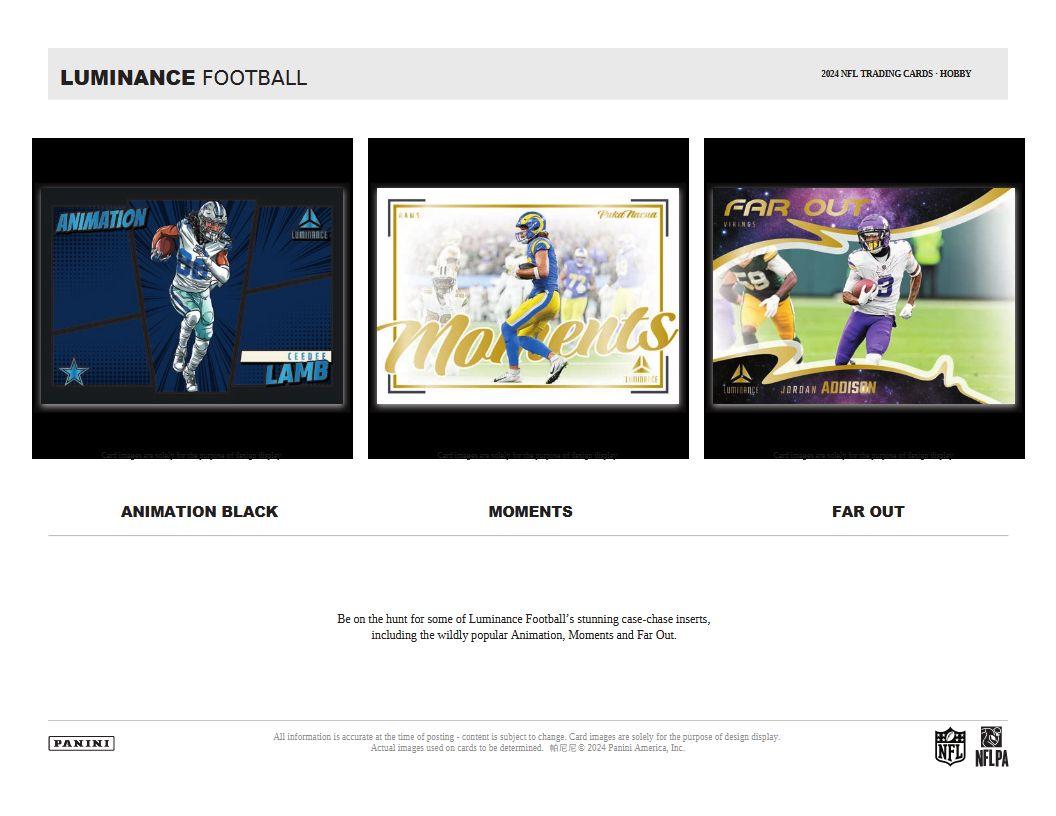 2024 Panini Luminance Football Hobby Box 746134159312 - King Card Canada