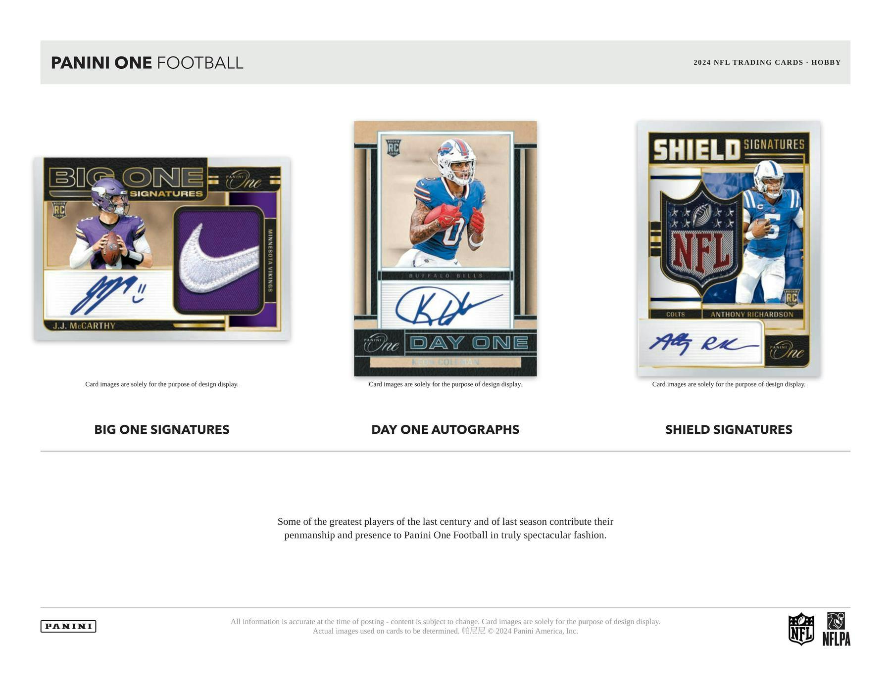 2024 Panini One Football Hobby Box 746134173196 at King Card Canada