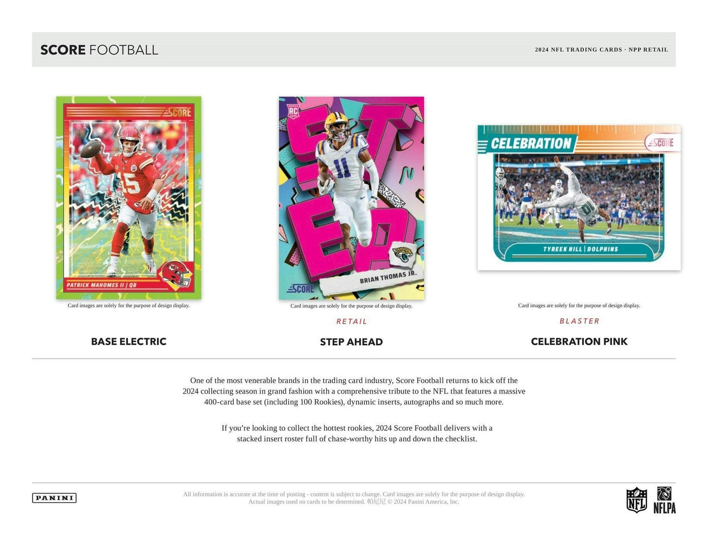 2024 Panini Score Football Blaster Box at King Card Canada