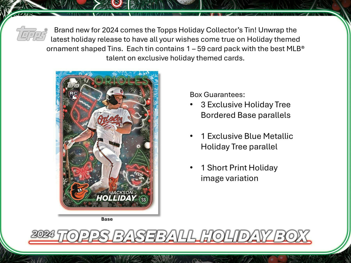 2024 Topps Baseball Holiday Tin 887521133154 at King Card Canada