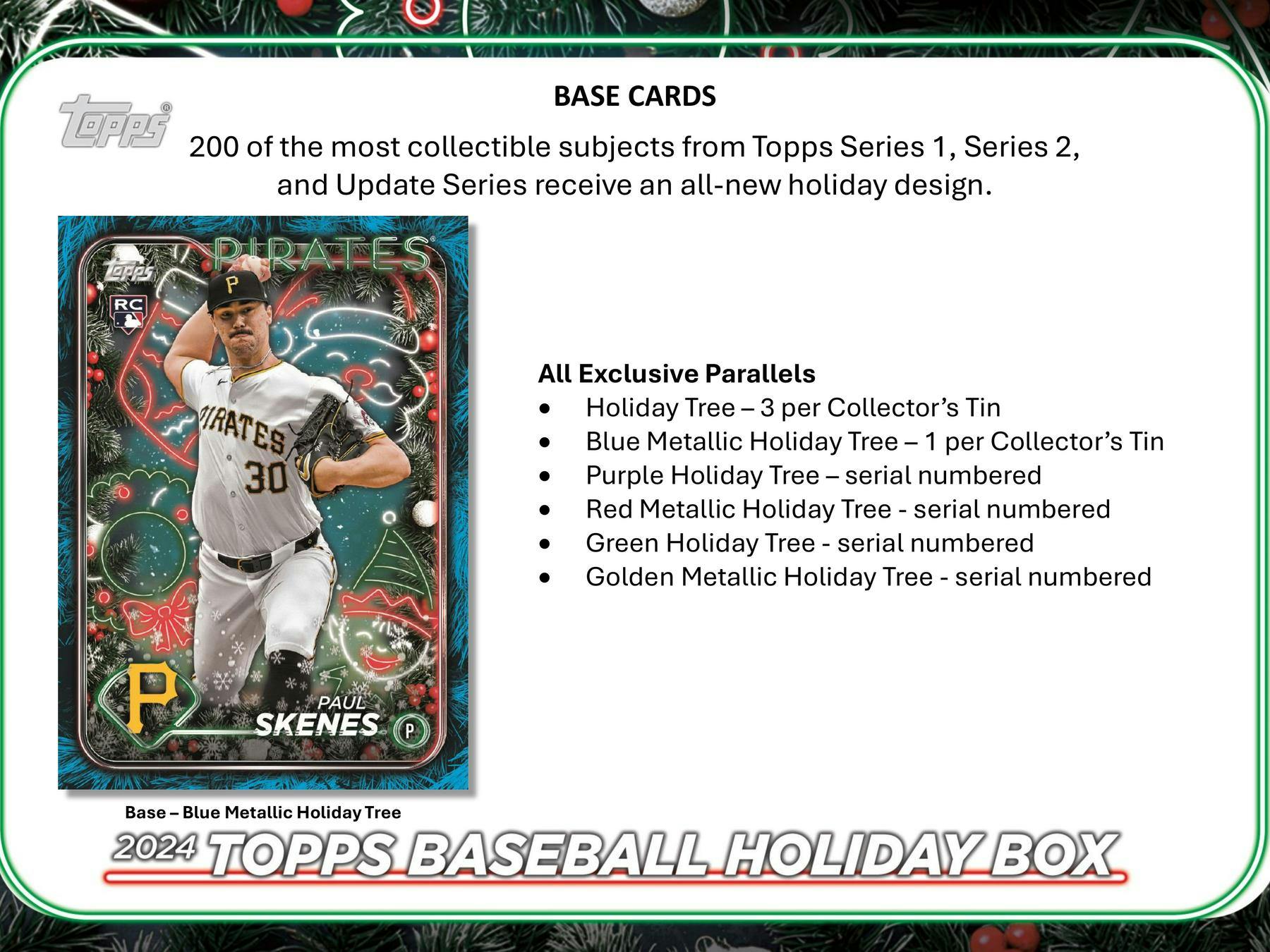 2024 Topps Baseball Holiday Tin 887521133154 at King Card Canada