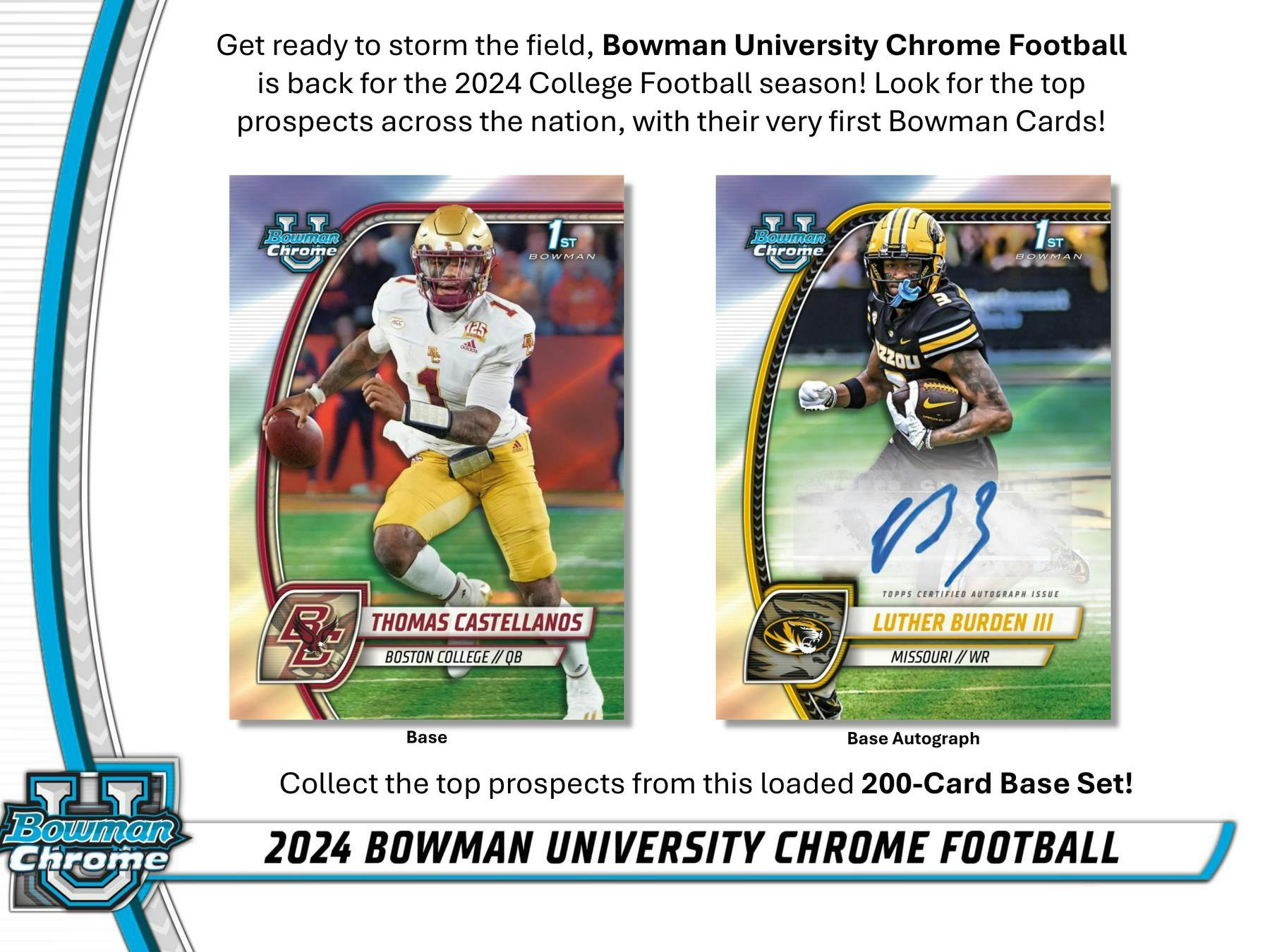 2024 Topps Bowman Chrome University Football Hobby Box 887521131440 at King Card Canada