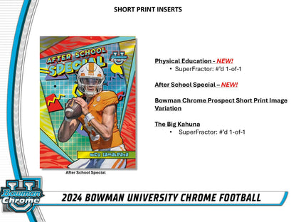 2024 Topps Bowman Chrome University Football Hobby Box 887521131440 at King Card Canada