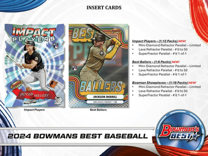 2024 Topps Bowman's Baseball Best Hobby Box 887521133215 at King Card Canada