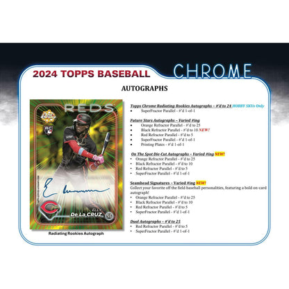 2024 Topps Chrome Baseball Hobby Jumbo Box 887521128884 - King Card Canada