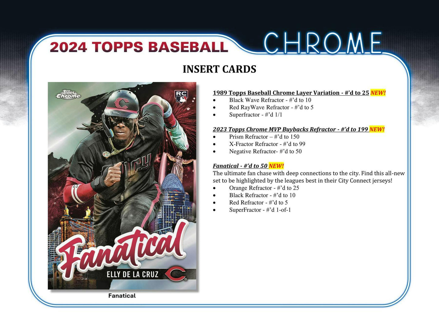 2024 Topps Chrome Baseball Hobby Jumbo Box 887521128884 - King Card Canada