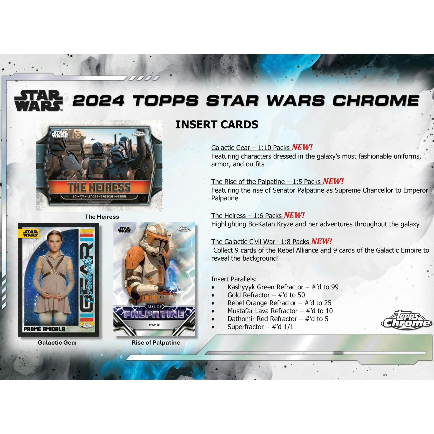 2024 Topps Chrome Star Wars Hobby Box 887521128075 - King Card Canada