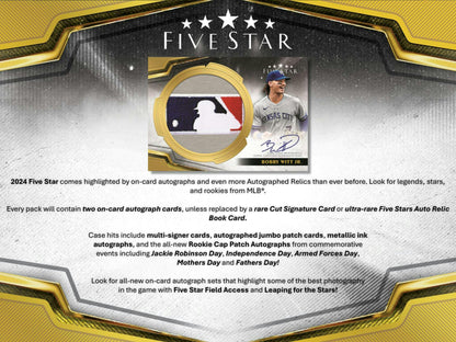 2024 Topps Five Star Baseball Hobby Box 887521131143 - King Card Canada